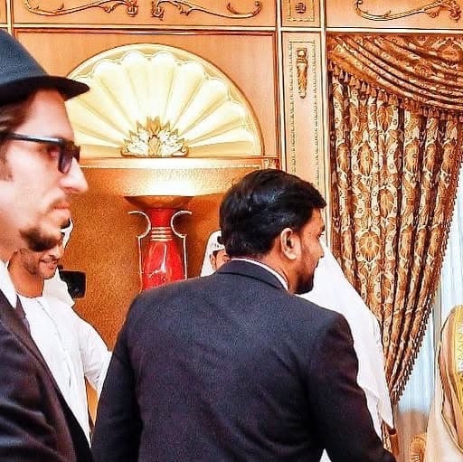 Matthias Mende at a palace reception in Dubai
